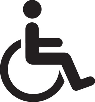 handicapped access sign or symbol flat icon for websites and print