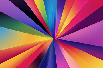 Poster - Vibrant Bold Primary Color Gradient Halftone Burst Design in Active Foreground