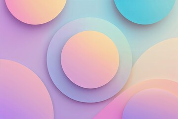 Poster - Soft Pastel Gradient Halftone Circle Pattern for Abstract Background Design