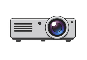Aufkleber - Isolated Gray Projector with Lens Flare on Transparent Background Illustration