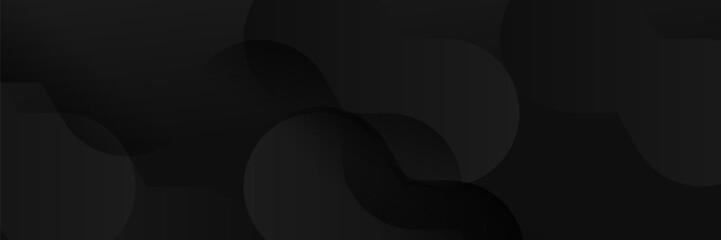 Wall Mural - abstract dark background featuring a soft black gradient and geometric shapes.