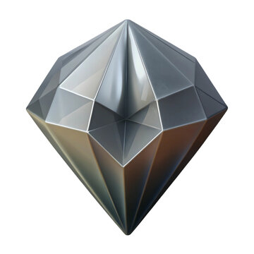 3d rendered shiny diamond shape against a black background isolated for graphic design elements