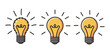 © Stock Nest - Three Lightbulb Ideas Illustrating Inspiration
