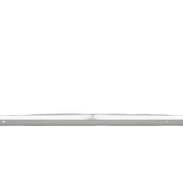 Flat, white, horizontal rectangle