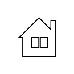 Aufkleber - House simple icon isolated on white background