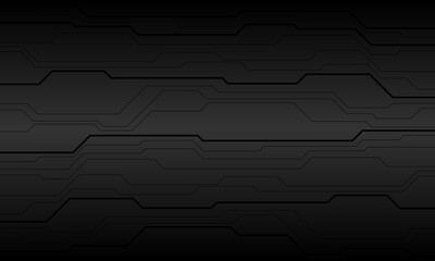 Leinwandbilder - Abstract black circuit cyber direction on grey metallic design modern futuristic technology background vector