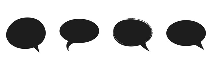 Poster - Speech Bubble Icon Set. Communication And Dialogue Concept Collection. Isolated Vector Illustration