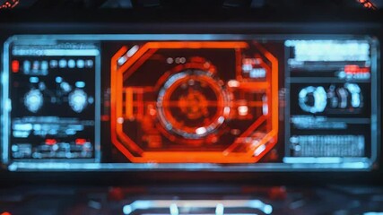 Poster - Futuristic command center showing data analysis on multiple screens