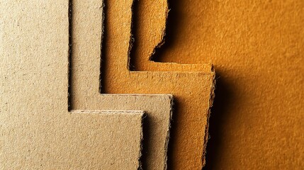 Poster - Abstract Paper Cut Textures Revealing a Beautiful Golden Background for Creative Crafts and Art