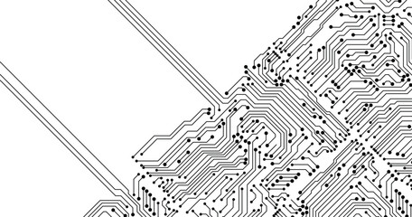 Poster - Vector abstract technology on white background.