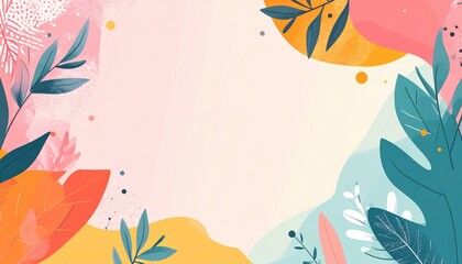 Poster - Creative floral design elements digital artwork abstract style vibrant color palette artistic composition nature-inspired
