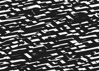 Aufkleber - Minimalist background with abstract and irregular rough lines pattern. Abstract broken path pattern
