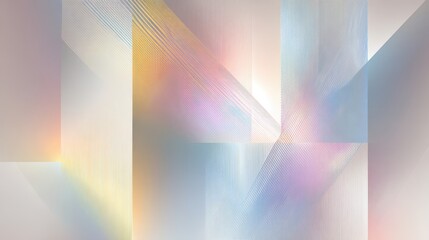 Poster - Abstract geometric shapes with pastel colors.
