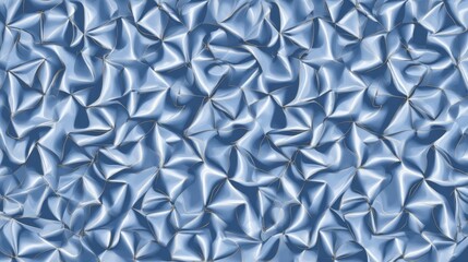 Poster - A design of crumpled, light-blue fabric with golden lines.