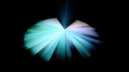 Aufkleber - Radiant teal and pastel abstract design.