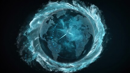 Aufkleber - Digital representation of the earth.