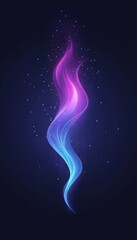 Poster - abstract geometric art with purplish gradient, elegant curves and precise vector rendering effects