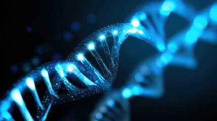 Poster - Detailed view of a stylized dna molecule.
