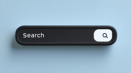 Poster - A black search bar with a magnifying glass icon.