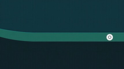 Poster - Dark teal horizontal band with a circle.