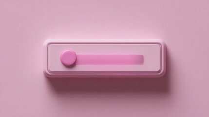Poster - Pink rectangular slider switch on a pink background.