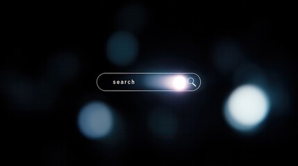 Aufkleber - A search bar with a magnifying glass icon on a dark background.
