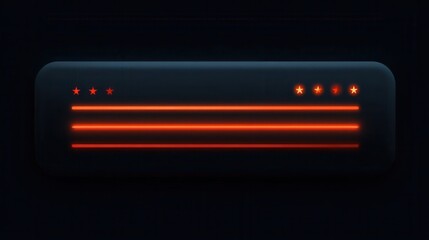 Poster - Rating bar with glowing stripes and stars.