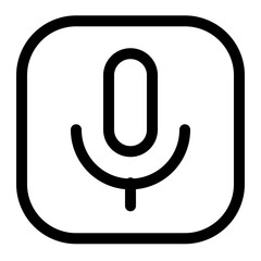 Poster - Microphone Icon Illustration on White Background for Communication Applications