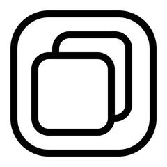 Fototapete - Outline Icon Graphic on White Minimalist Simple Design