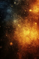 Poster - Abstract Gold and Orange Cosmic Texture Background