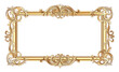 © Rawpixel.com - PNG Golden rectangular border decorative design style.