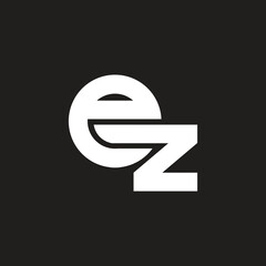 Leinwandbilder - EZ letter logo design modern minimal monogram branding vector template.