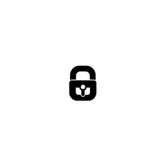 Poster - Key Inside Padlock Symbolizing Hidden Access Internal Security and Locked Solution Concept