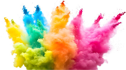 Poster - Vibrant color explosion art studio digital artwork creative environment aerial view abstract concept