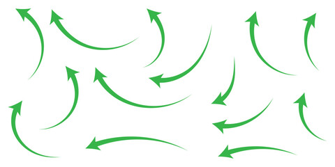 Leinwandbilder - curve arrows icon, curved arrows, arrow sign, black arrows set on white background