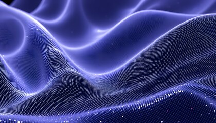 Poster - Dynamic flow of abstract waves digital art visual representation artistic environment close-up view