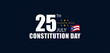 © Samia Razziq - Minimal Puerto Rico Constitution Day Graphic with Bold Date and Flag