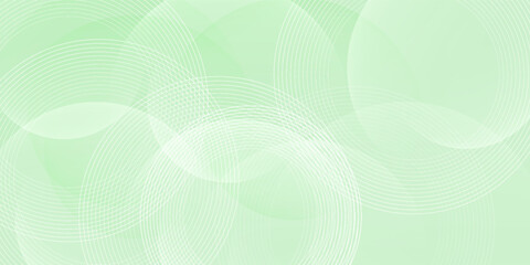 Poster - Minimalist soft Abstract Background in Gradient green and white Tones with Circles. Circle effect style geometric, abstract background.