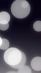 Poster - Animation of lens flares and multicolored dots flying against black background