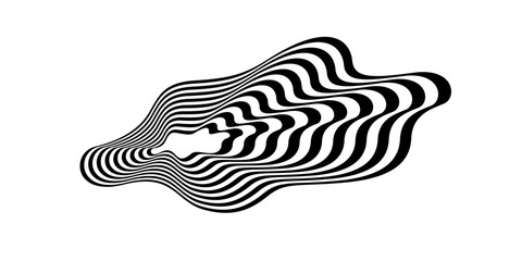 Poster - The amorphous elements with the effect of visual distortion.