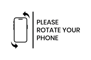 Poster - Phone rotate icon set, Device rotation symbol. Please Rotate your Phone. Mobile Rotate smartphone icon isolated, Mobile screen rotation icon. phone rotate icon set in line style. vector illustration. 