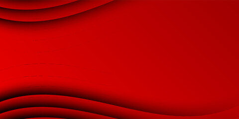 Aufkleber - Modern red abstract background with elegant curved lines and layered wave shapes. Suitable for presentations.