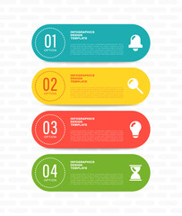 Poster - Vector vertical infographic template with four steps. Vertical infographic layout, timeline or instructions
