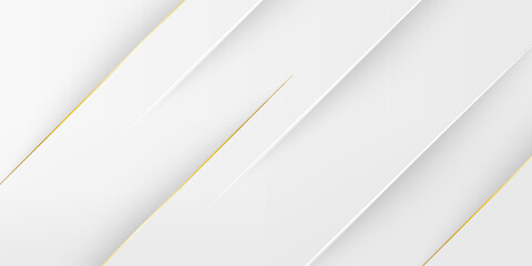 Wall Mural - minimalistic abstract design featuring golden lines with 3d shadow effects.