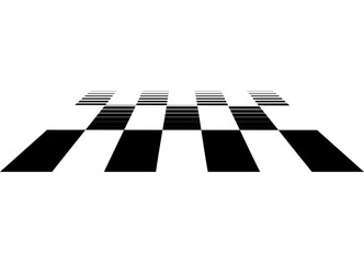 Fototapete - Finish line of striped black squares on a white background. Striped pattern. Design element for covers, advertising, web design, packaging, Sports vector background