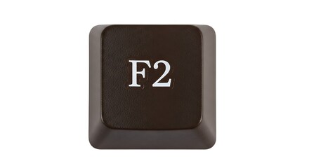 Poster - Computer keyboard key F2 isolated on white background