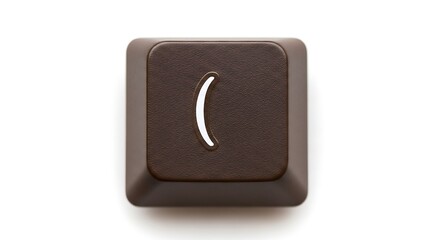 Poster - Close-up of Left Parenthesis Key on White Background