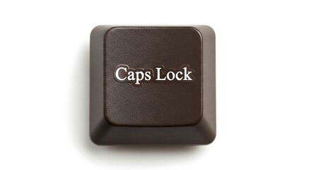 Poster - Close-up of Caps Lock key on a white background