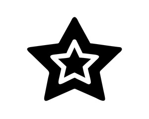 Poster - Simple black five pointed star silhouette design perfect for favors and decorative uses
