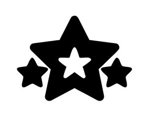 Poster - Simple black five pointed star silhouette design for favors concept
